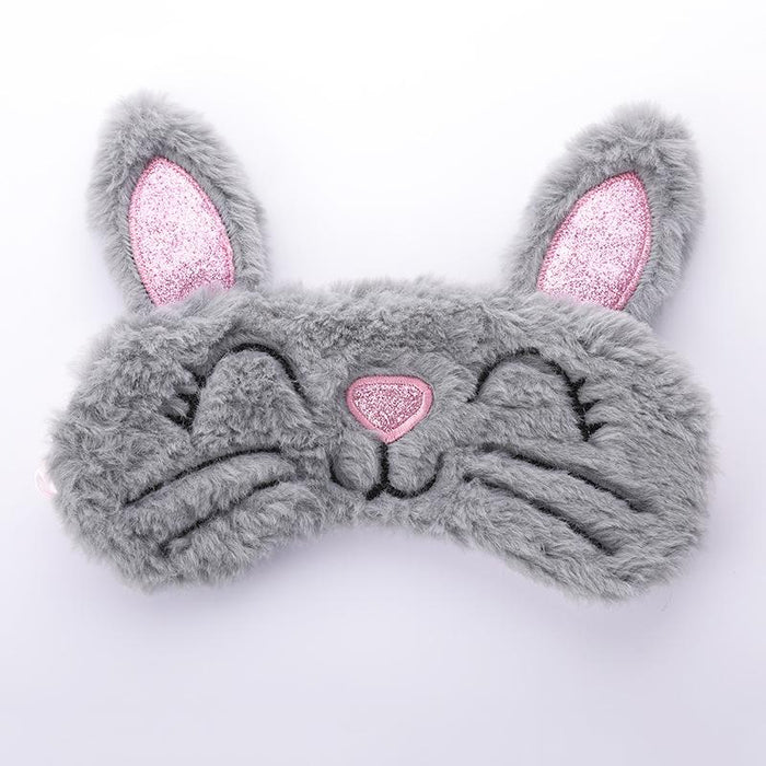 Cartoon Long Ears Plush Rabbit Sleeping Shade Eye Mask