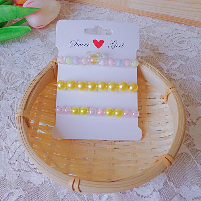 Children's Bracelet Cute Cartoon Bracelet Jewelry BEADED Imitation Pearl Bracelet