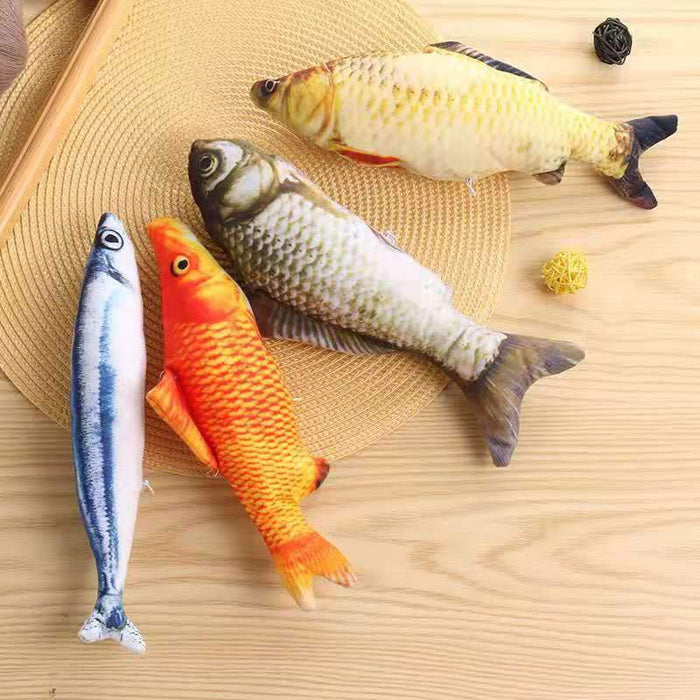 Soft Plush 3D Simulation Cat Toy Fish