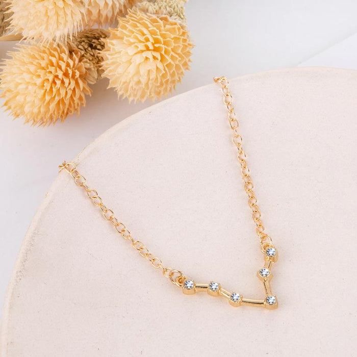 Twelve Constellations Bracelet Rhinestone Card Bracelet