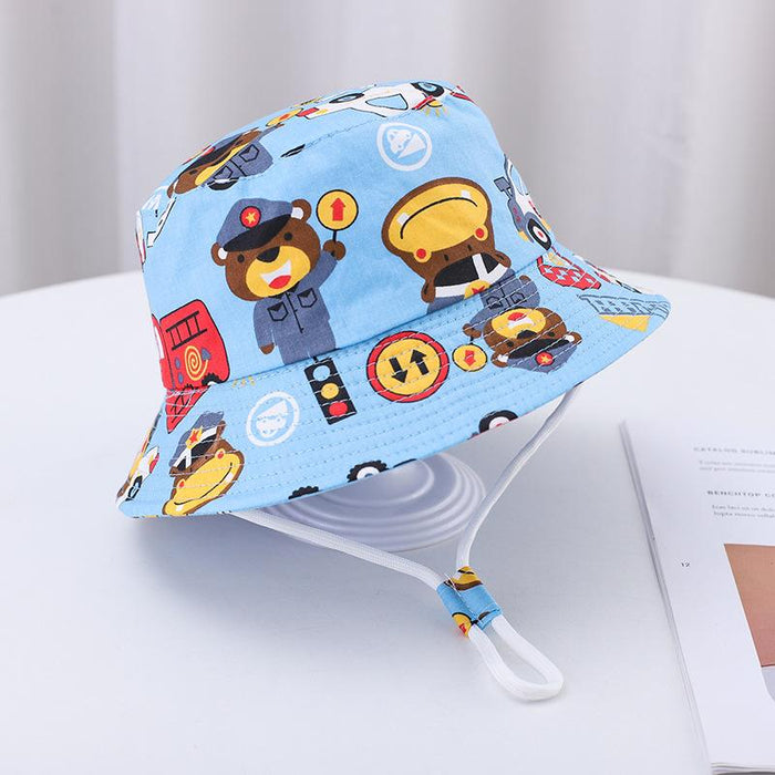 Summer Outdoor Cartoon Print Children's Fisherman Hat