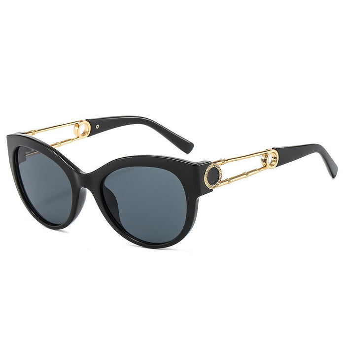 Cat's eye metal sunglasses