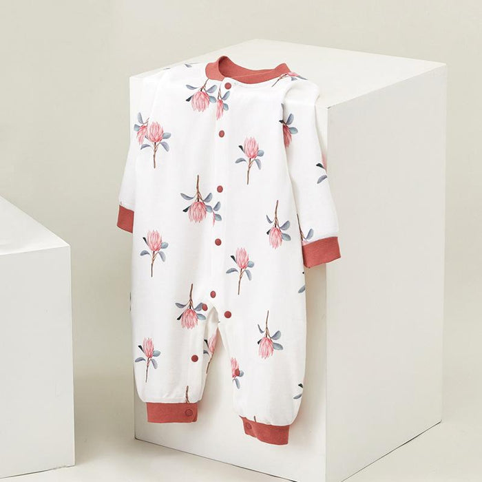 Noble Flower Cotton Infant Romper