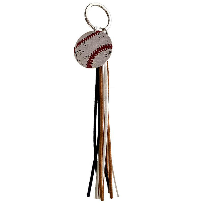 Baseball Basketball Football Volleyball Ball Key Ring Vintage Tassel Pendant