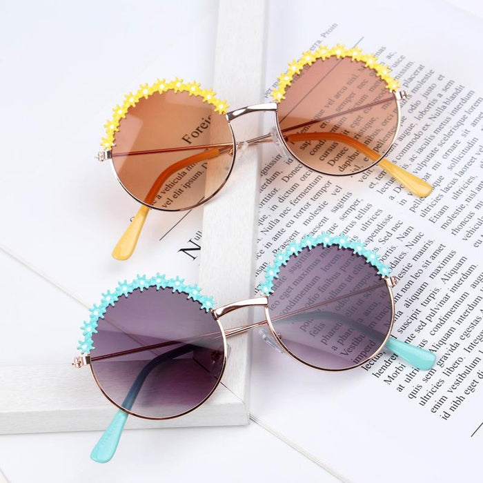 Children's sunglasses metal round frame sunglasses