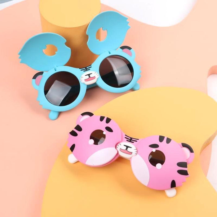 Children's polarizing sunglasses flip silicone soft frame