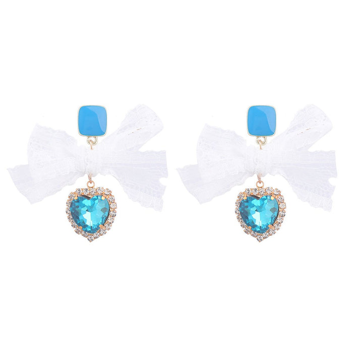 Love Bow Multi-layer Lace Hand Woven Earrings
