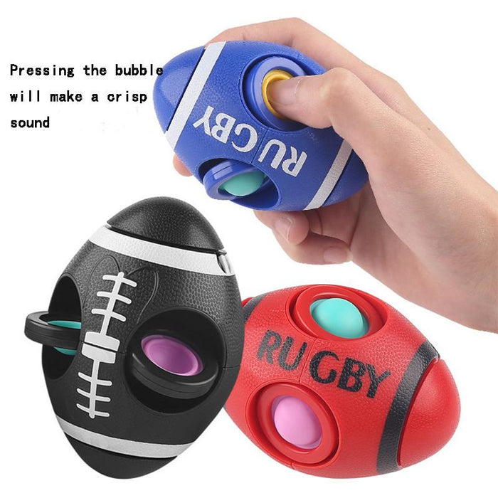 Rugby Shiatsu Bubble Music Fingertip Gyro Ball Children's Silicone Toys