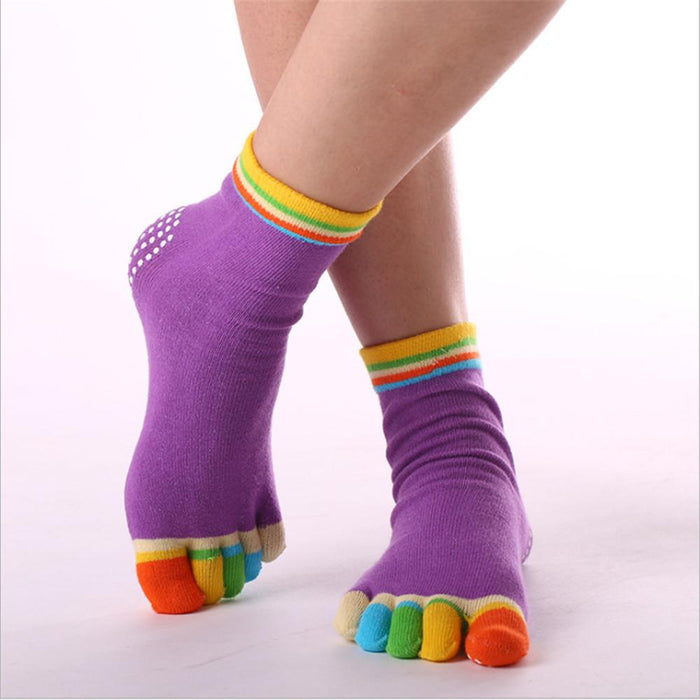 Cotton Yoga Cute Five-finger Socks