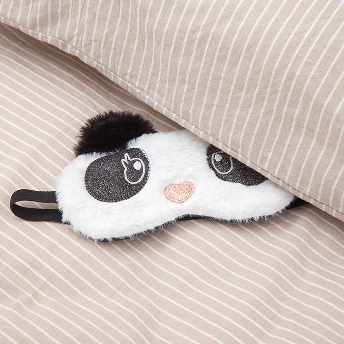 Cute Cartoon Plush Sleeping Panda Sloth Embroidery Eye Mask