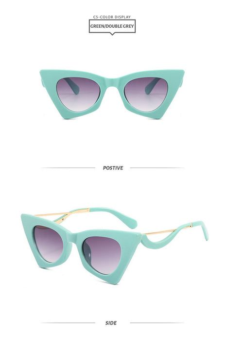 New cat's Eye Sunglasses damp Sunglasses UV protection