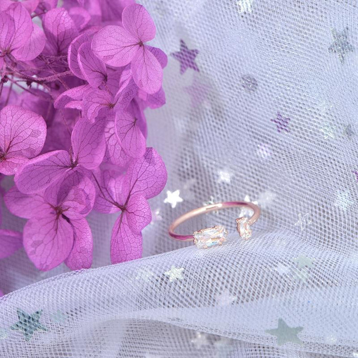 Rose Gold Open Square Ring