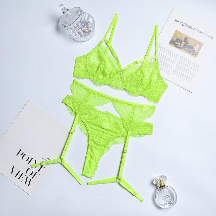 Women Lace Strap Underwire Lingerie Sexy Push Up Underwear