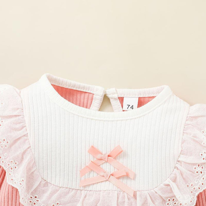 Baby Pink Cute Bodysuit With Hat