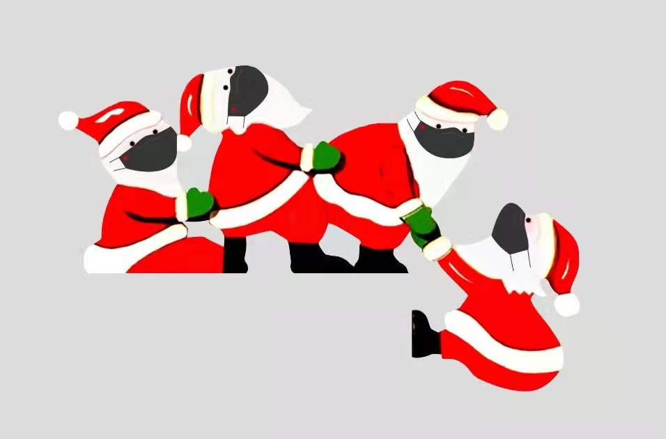 2022 Christmas Door Frame Wooden Decorations