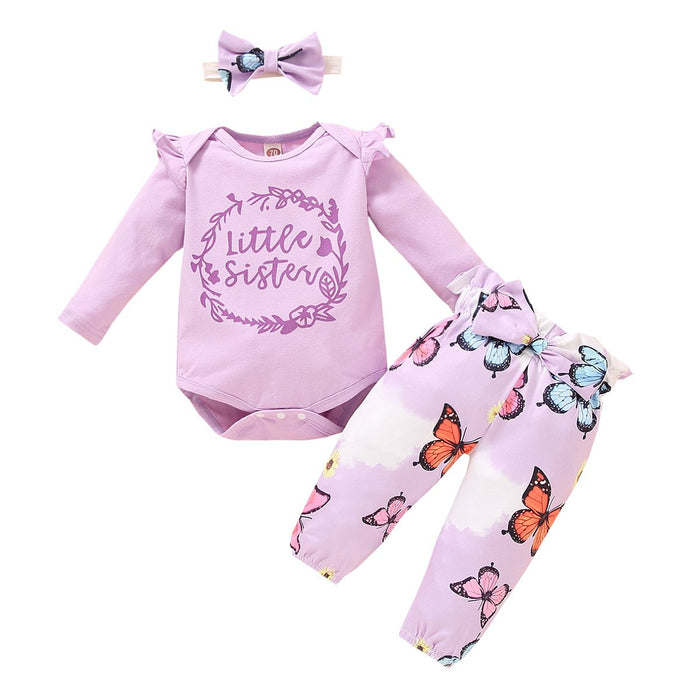 Baby children's Butterfly Sister long sleeved suit