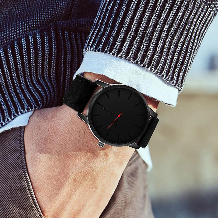 Men's Watch Fashion Leather Quartz Wristwatch