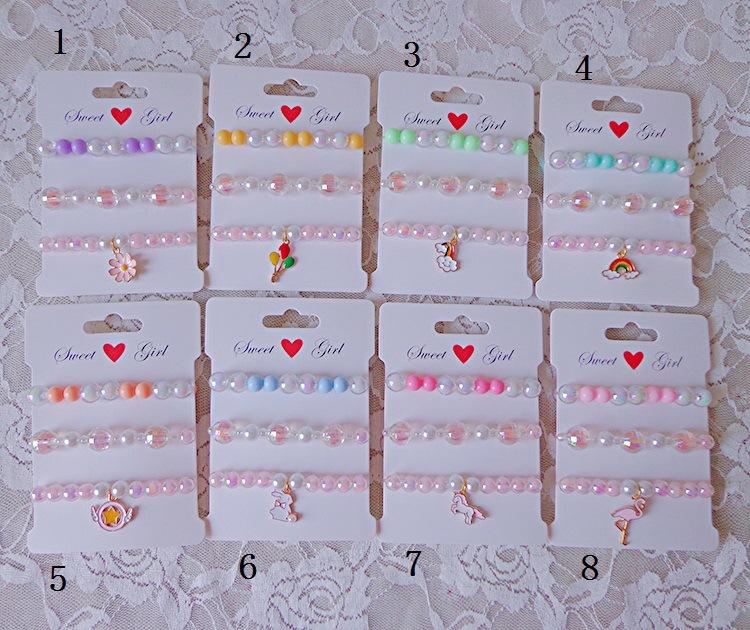 Children's Bracelet Set Beaded Plastic Toy Accessories