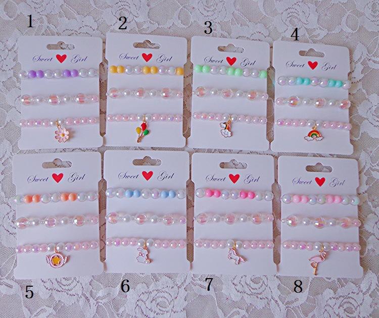 Children's Bracelet Set Beaded Plastic Toy Accessories