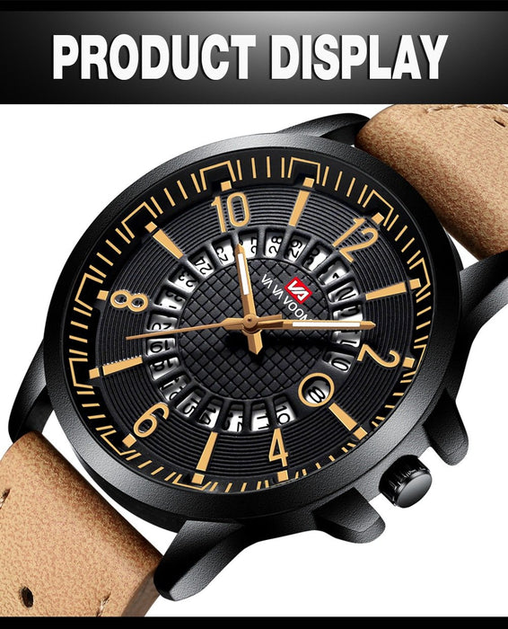 Creative Calendar Sports Watch Men's Breathable Eyelet Belt Watch