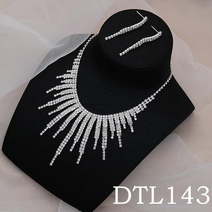 New women's Jewelry Wedding Dress Earrings Necklace Set