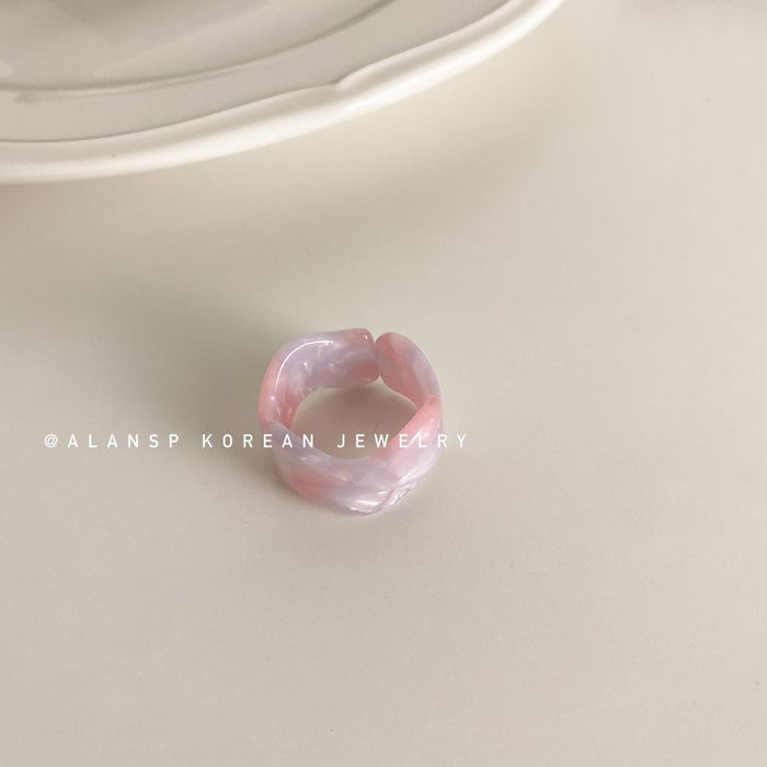 Vintage Small Acrylic Tree Open Ring