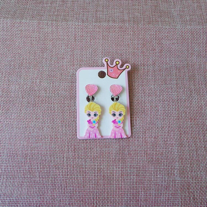 Children's Ear Clip Princess Earrings Cartoon Earrings Jewelry