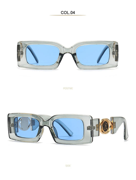 Small frame square sunglasses and sunglasses