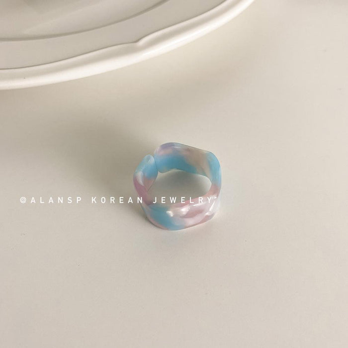 Vintage Small Acrylic Tree Open Ring