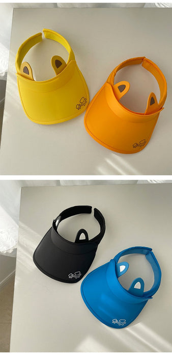 Summer Cute Cat Ears Children‘s Wide Brim Sun Hat