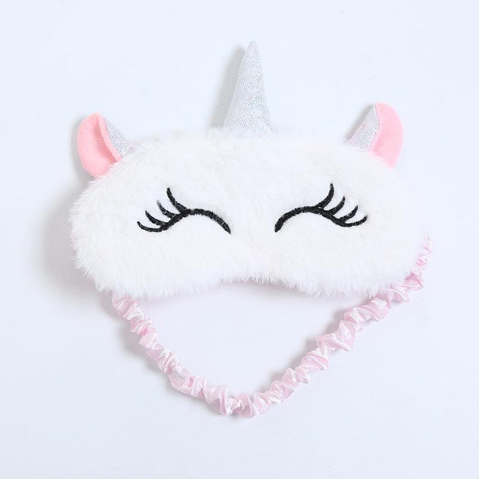 Cartoon Cute Plush Shading Unicorn Blindfold Eye Mask