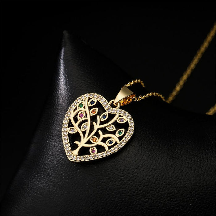 New Love Gold Color Tree of Life Pendant Necklace