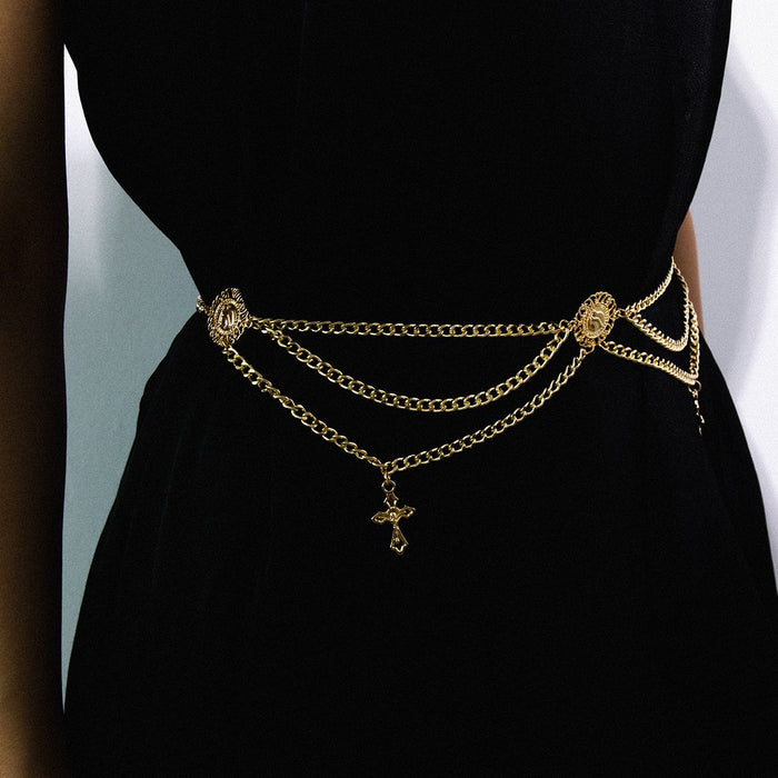 Vintage Pendant Waist Chain Women Fashion Body Chain