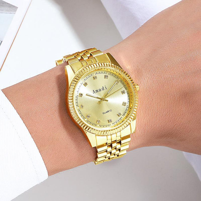 Gold Casual Quartz Watch Luminous Business Men's Watch