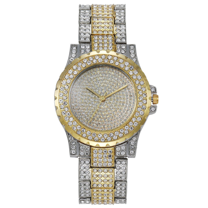 Women Watch Rhinestone Steel Quartz Fashion Wristwatch LLZ13884
