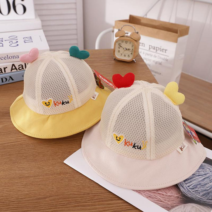 Summer Cute Baby Colorful Love Children's Fisherman Net Hat