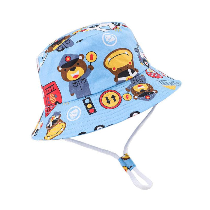 Summer Outdoor Cartoon Print Children's Fisherman Hat