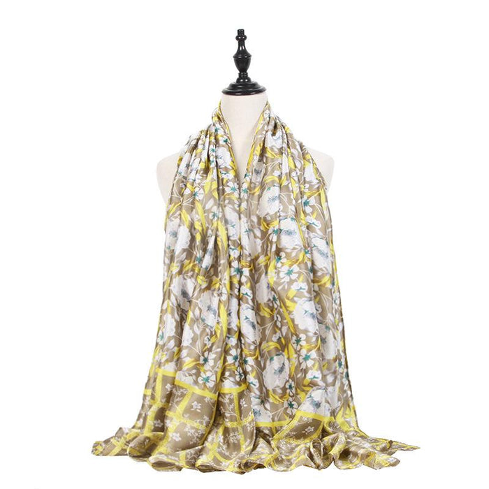 Printed Scarf Vibrant Shawl Scarf Sunscreen