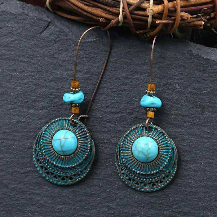 Women's Fashion Creative Round Alloy Earrings