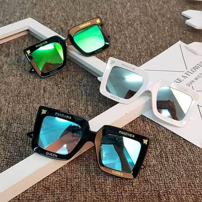 Children's Sunglasses personality box colorful reflection