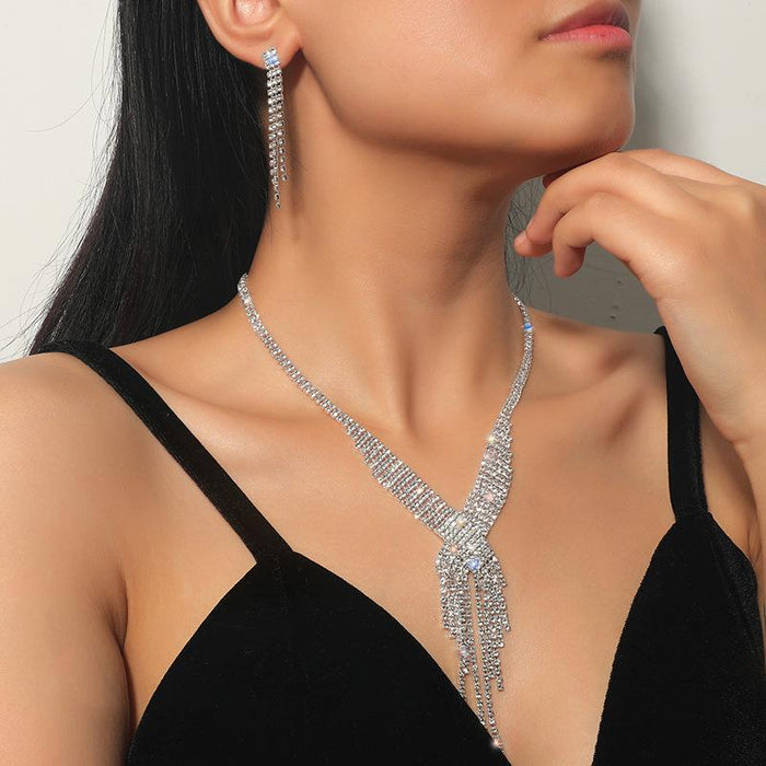 New Fashion Women's Jewelry Rhinestone Necklace Set