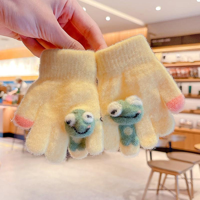 0-3 Years Old Winter Baby Cute Knitting Cartoon Gloves