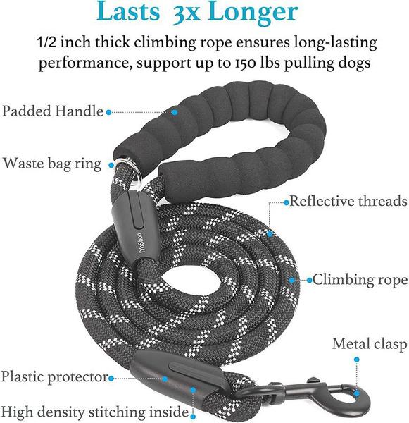 Dog Accessories Harness Durable Extra Long Nylon Reflective Dog Leash