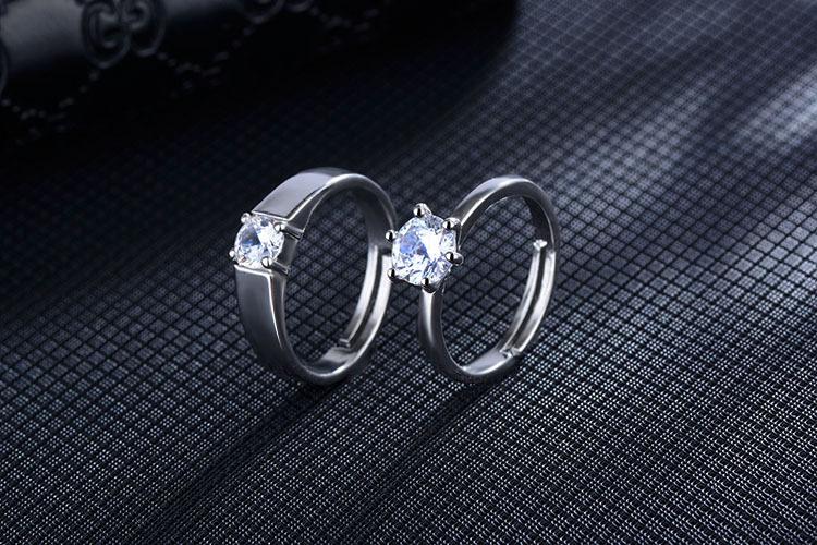 New Simple Creative Couple Opening Ring