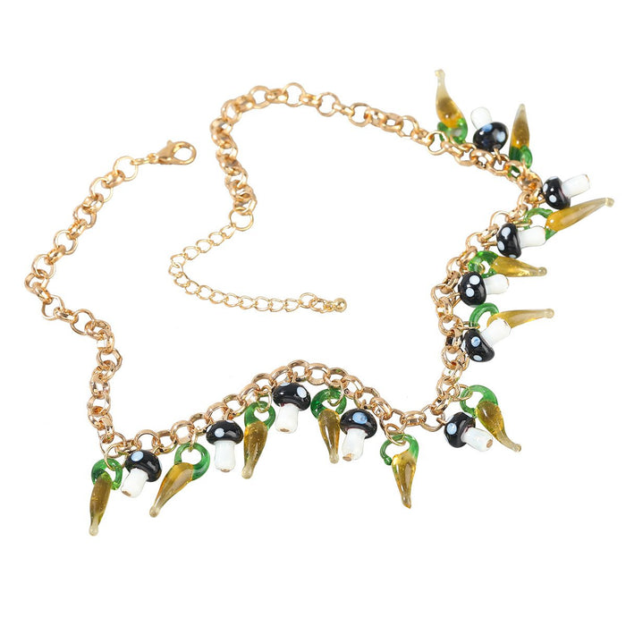 Women's Jewelry New Creative Mushroom Geometry Necklace