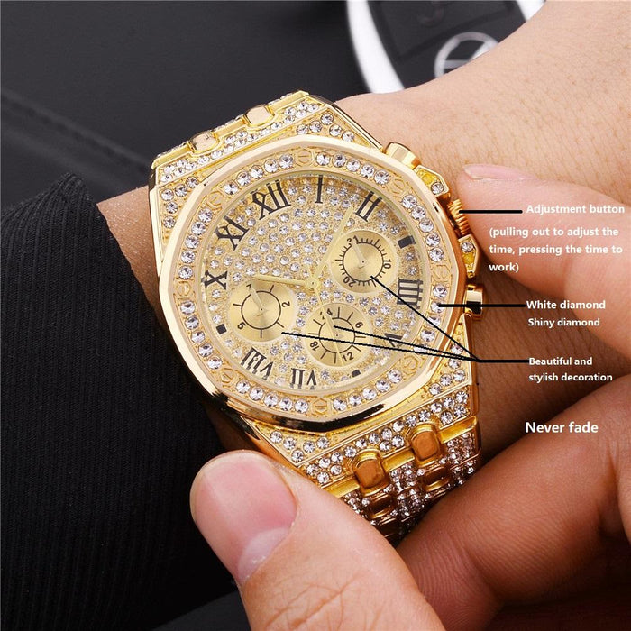 Fashion Watches for Men Brand Luxury Clock Stainless Steel Quartz Wristwatches