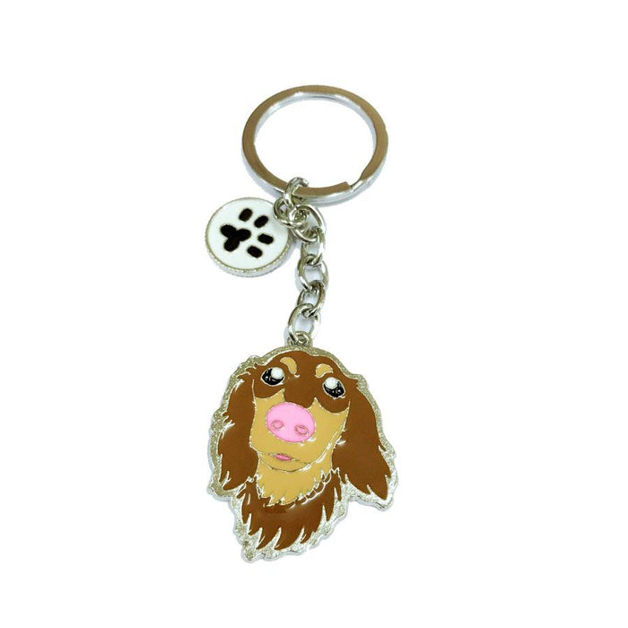 Multicolor Pet Dog Painted Zinc Alloy Keychain