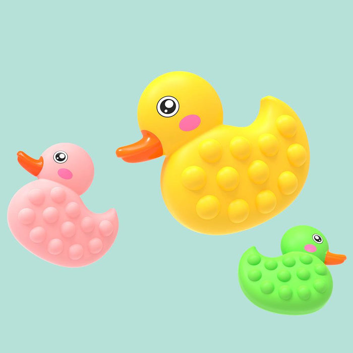 3D anti-stress little yellow duck children's bath toy