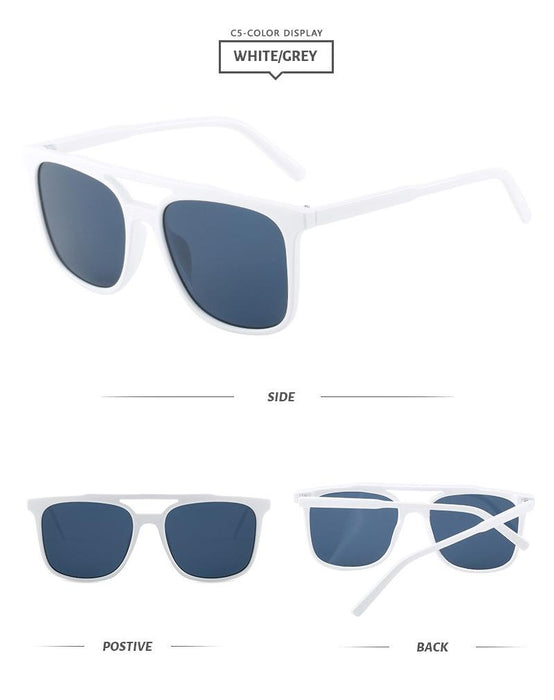 Square double beam Sunglasses Retro