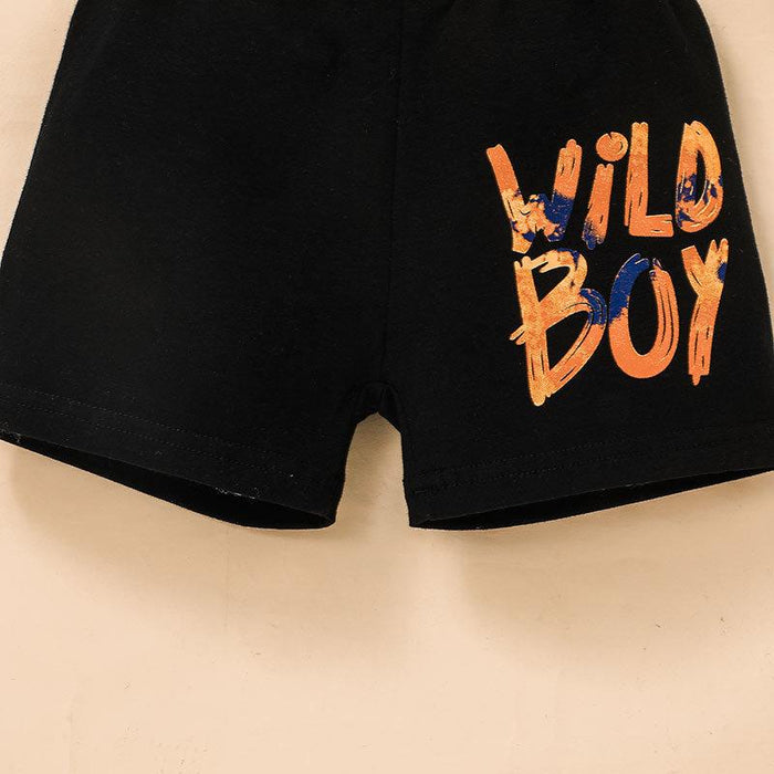 Summer Boys' Vest and Shorts Two Piece Set
